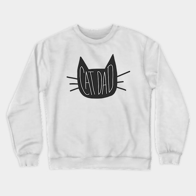 Cat Dad Doodle Crewneck Sweatshirt by maramyeonni.shop